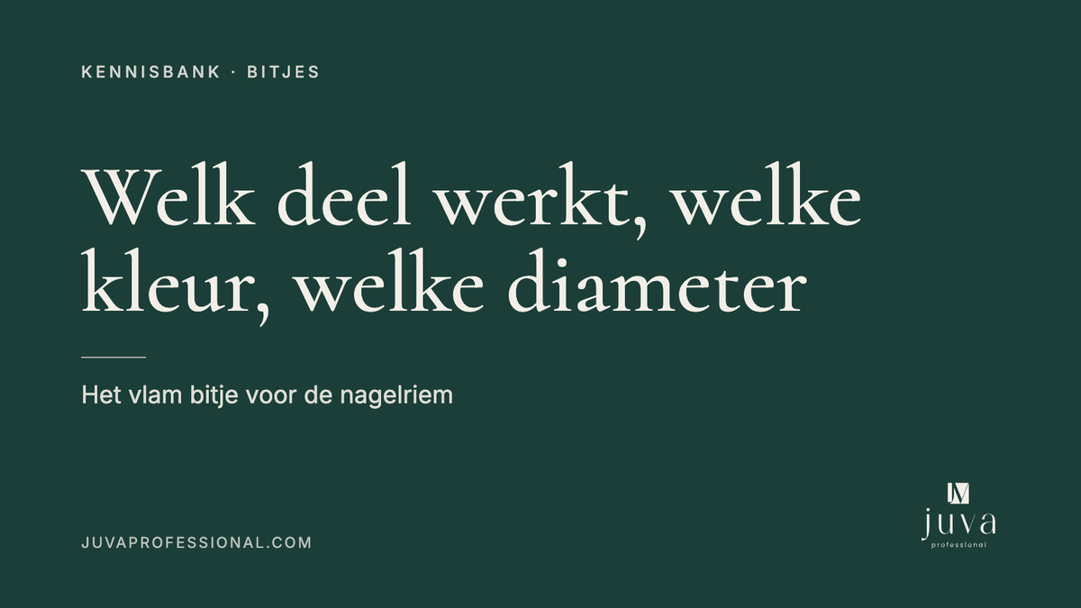 Kennisbank Juva Professional: vlam bitje, welk deel werkt, welke kleur en diameter